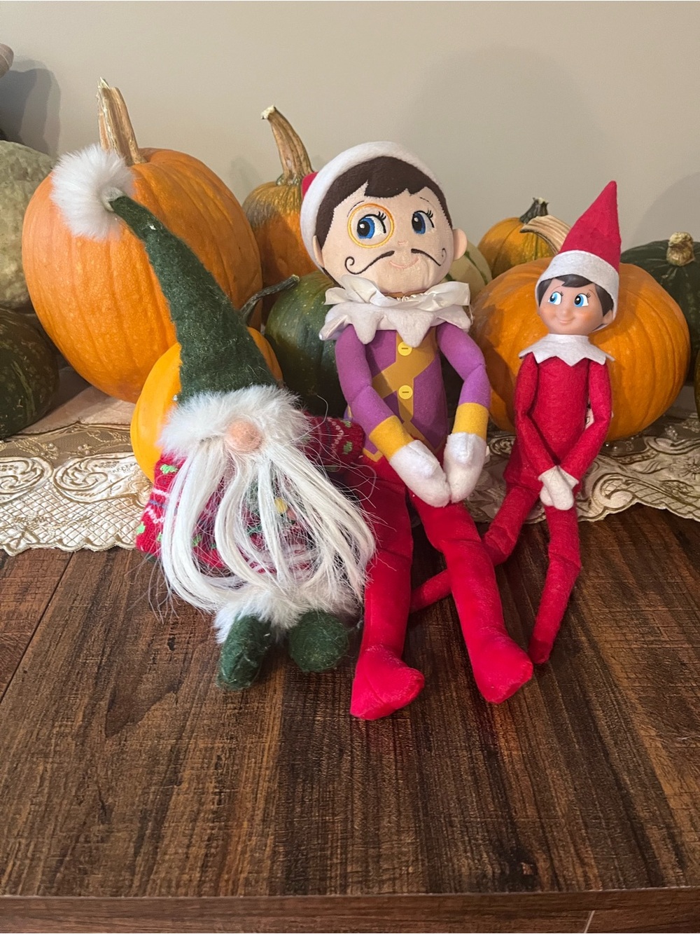 Festive Elf on the Shelf Plush Costume Doll Set.